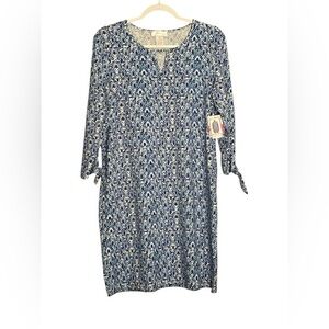 STELLA PARKER Cool Tide Tiles UPF50 Tunic Dress - Size Medium